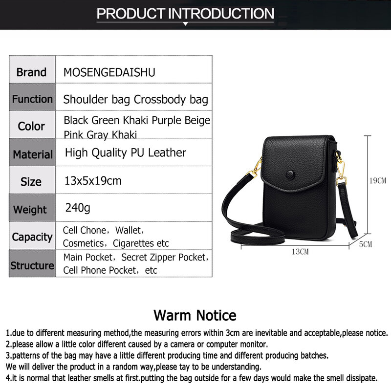 Mini bolsa de ombro monocromática para mulheres, bolsa do telefone móvel, designer de luxo, couro de alta qualidade, novos sacos crossbody para senhoras