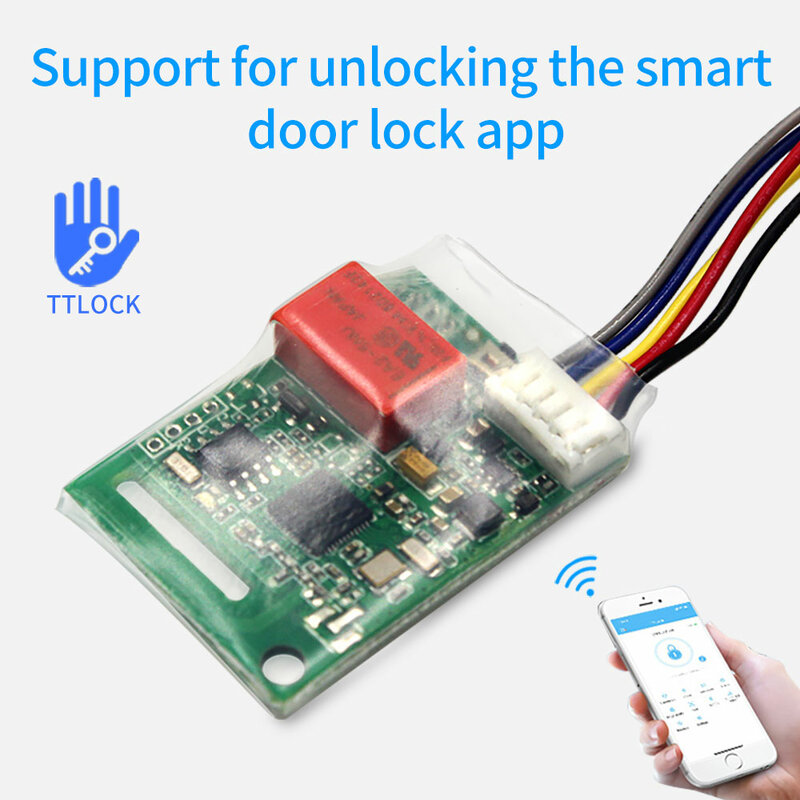 Módulo de cerradura electrónica TTLOCK App BLE, sistema de Control de acceso de puerta, salida de relé, placa