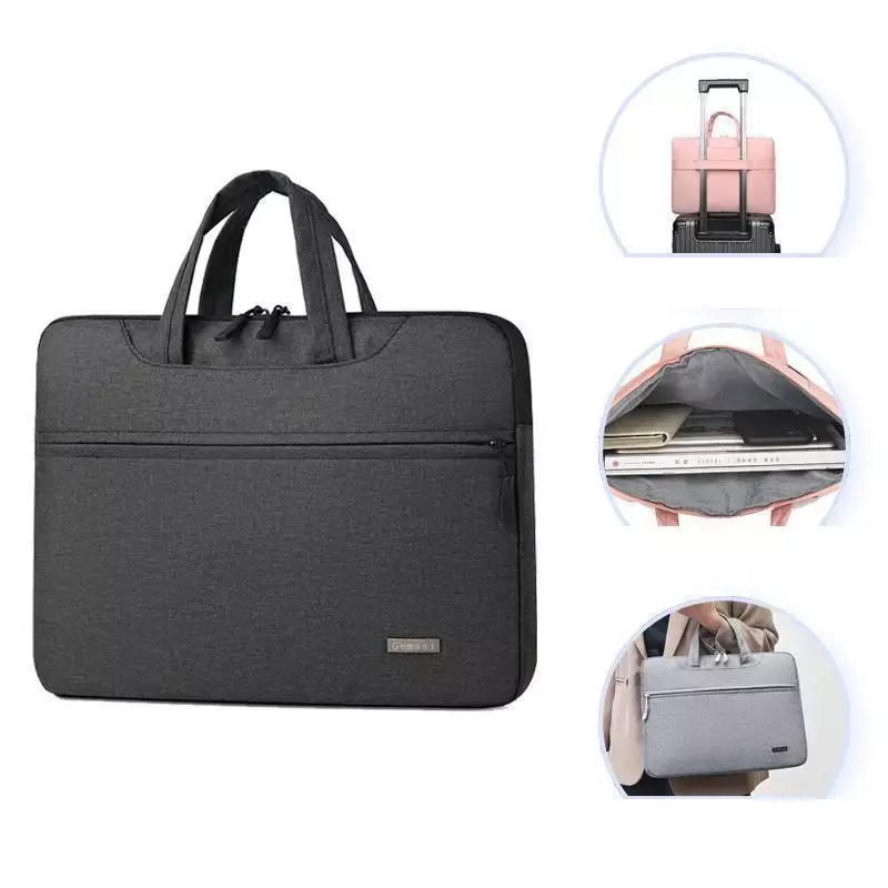 New Student Laptop Bag Multifunctional Men's Meeting File Bag Men's Large Capacity Business Briefcase Fashion Travel Handbag