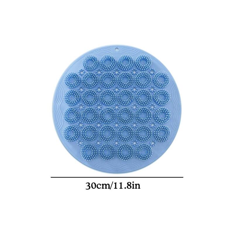 Multifunction Foot Washing Brush Silicone Back Massage Cleaner Bathroom Non-slip Feet Clean Brush Anti Skid Pad for Foot Wash
