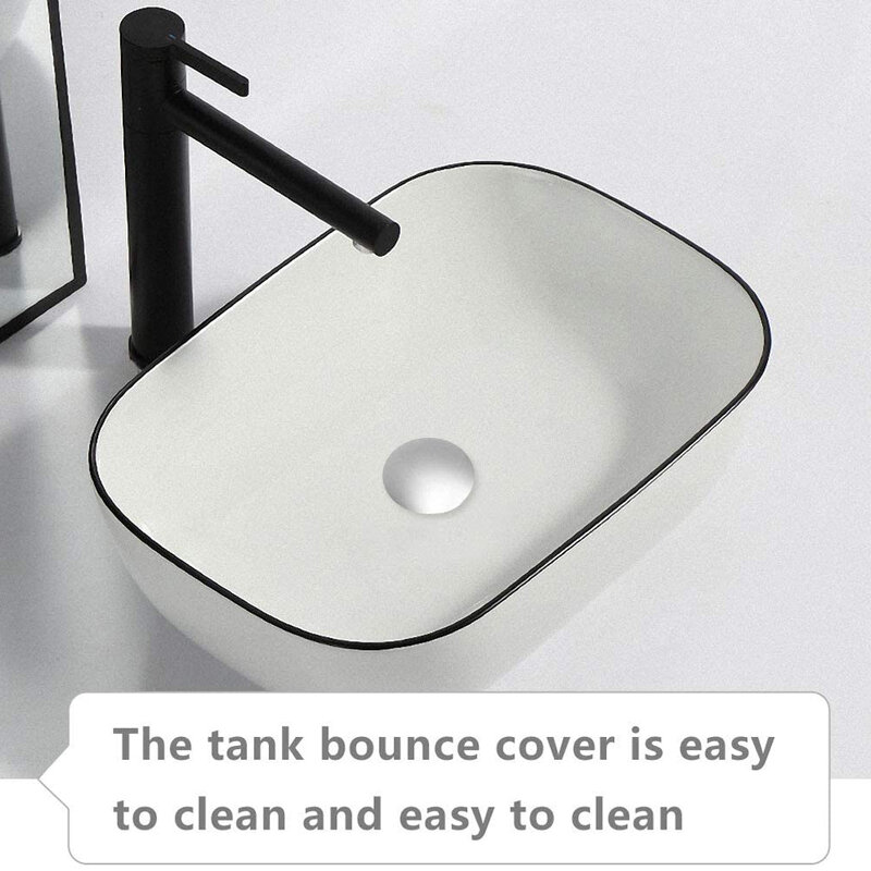 1PC Basin Drain Plug Cover 66mm Bathroom Basin Waste Pop-Up Sink Plug Cap Silver Push Button Basin Sink Up Drainer Stopper Cover