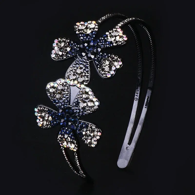 Diadema de diamantes de imitación para mujer y niña, accesorios para el cabello, diadema lujosa, flor salvaje, perla, gran oferta, nueva moda