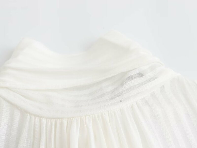 Strive & Di-Chemisier à nœud blanc élégant pour femme, chemise décontractée pour femme, mode française, bureau en fibre