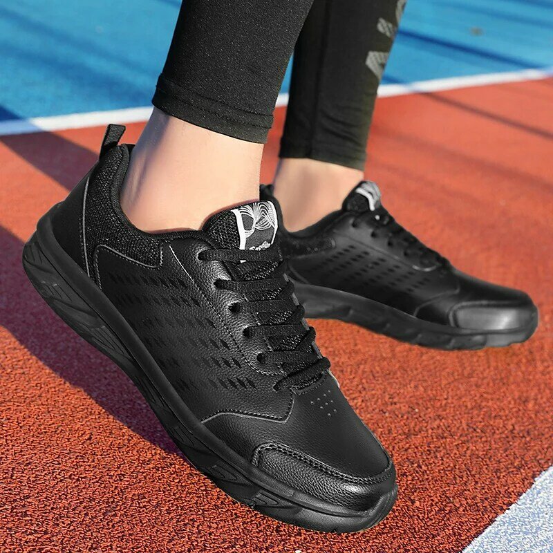 Leather Sneakers for Men High Quality Casual Sneakers Autumn Winter Leisure Outdoor Non-slip Men Artificial Leather Sports Shoes