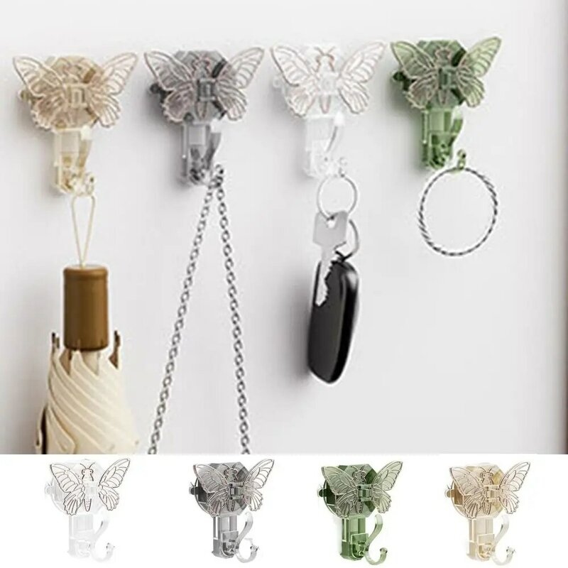 Schmetterling Sauger Haken kreative klebrige Haken Bad Wandbehang Regale multifunktion ale nicht perforierte Handtücher Bad Küche