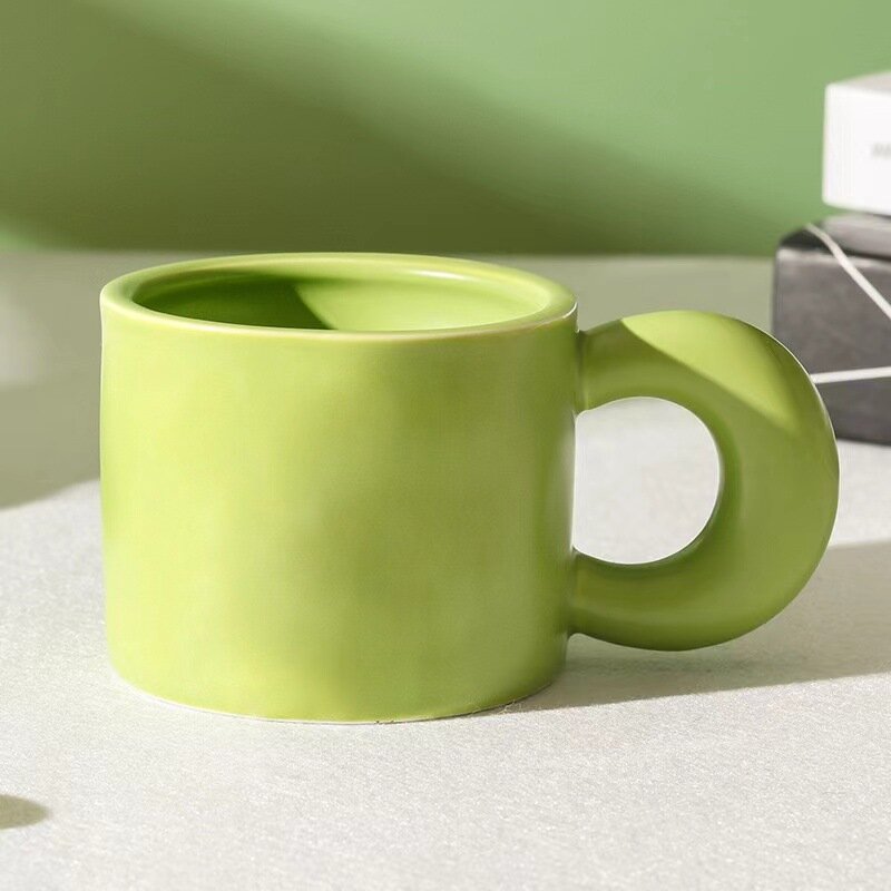 Кофейная чашка с ручной росписью, мультяшная Милая панда, керамическая кружка для пар, Детская чайная чашка, подарок