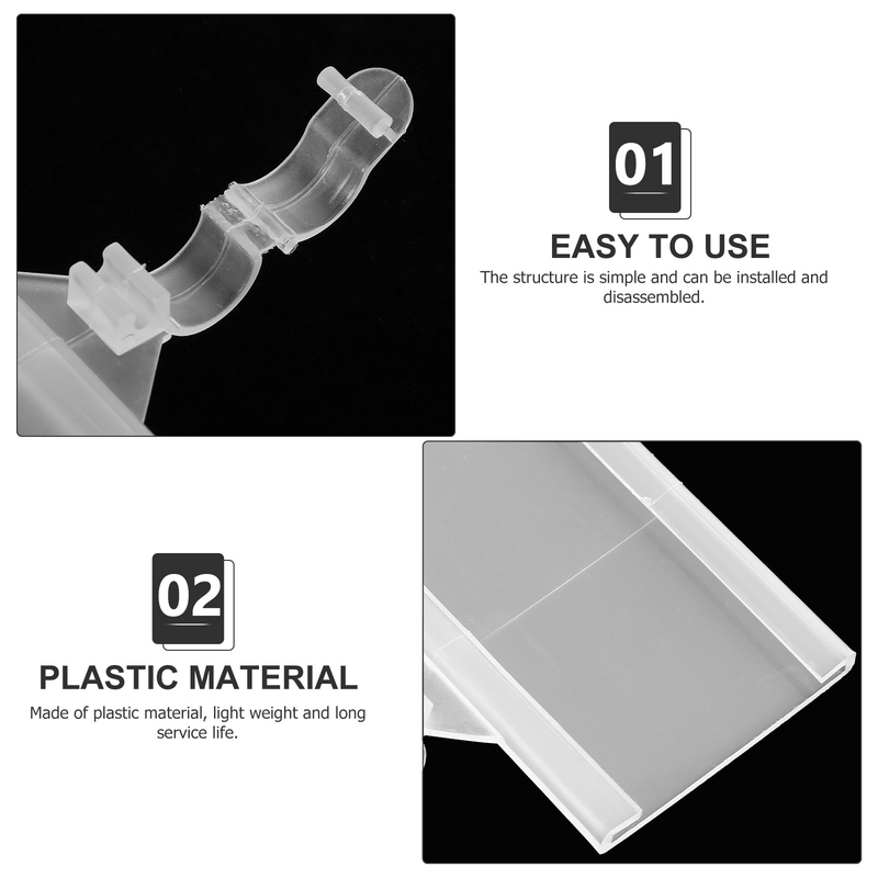 100 Sets Transparant Product Prijskaartje Basis Supermarkt Display Kaart Stabiel Label Houder Plank Standaard Mand Plastic Etiketten