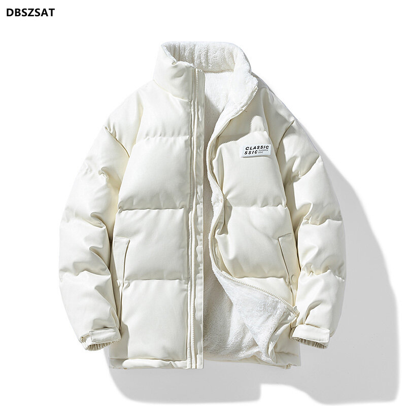 เสื้อโค้ทผู้ชายสไตล์บูติก2023ฤดูหนาว, เสื้อแจ็คเก็ตหนา8XL พิมพ์ลายตัวอักษรปะติดเสื้อกันลมกันความร้อน