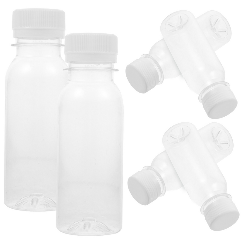 Milk Bottles Small Juice Bottles Leakproof Milk Bottles Portable Beverage Bottles Plastic Water Bottle Empty