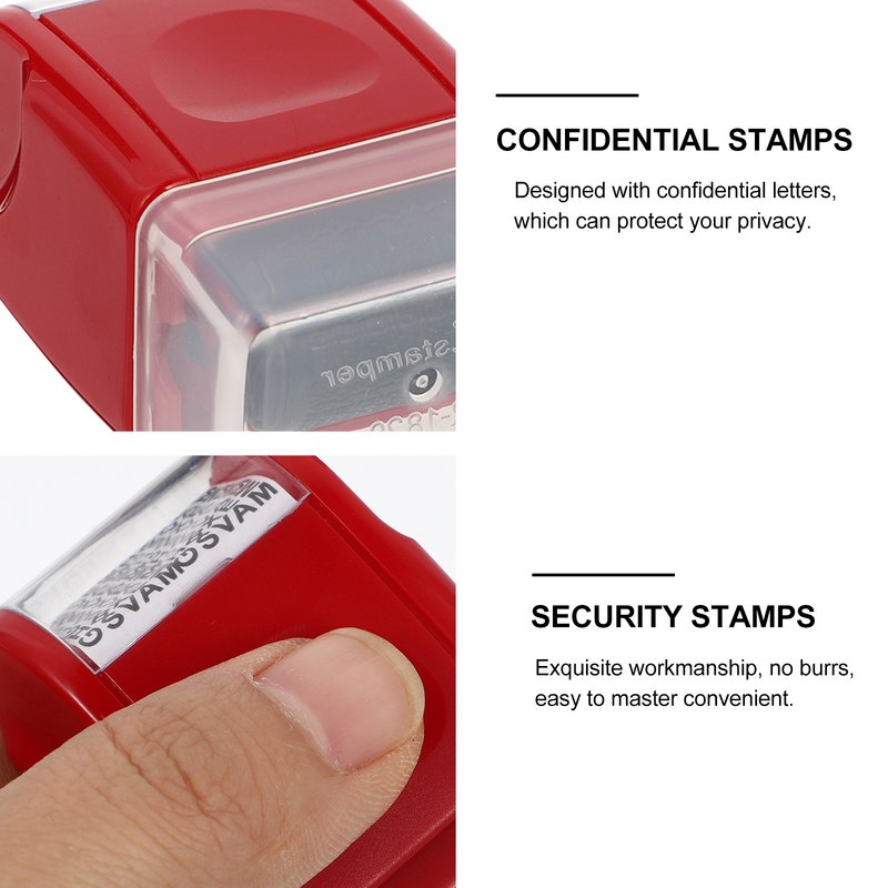 Perangko perangko kerahasiaan keamanan perlindungan privasi genggam tahan lama penjaga identitas merah
