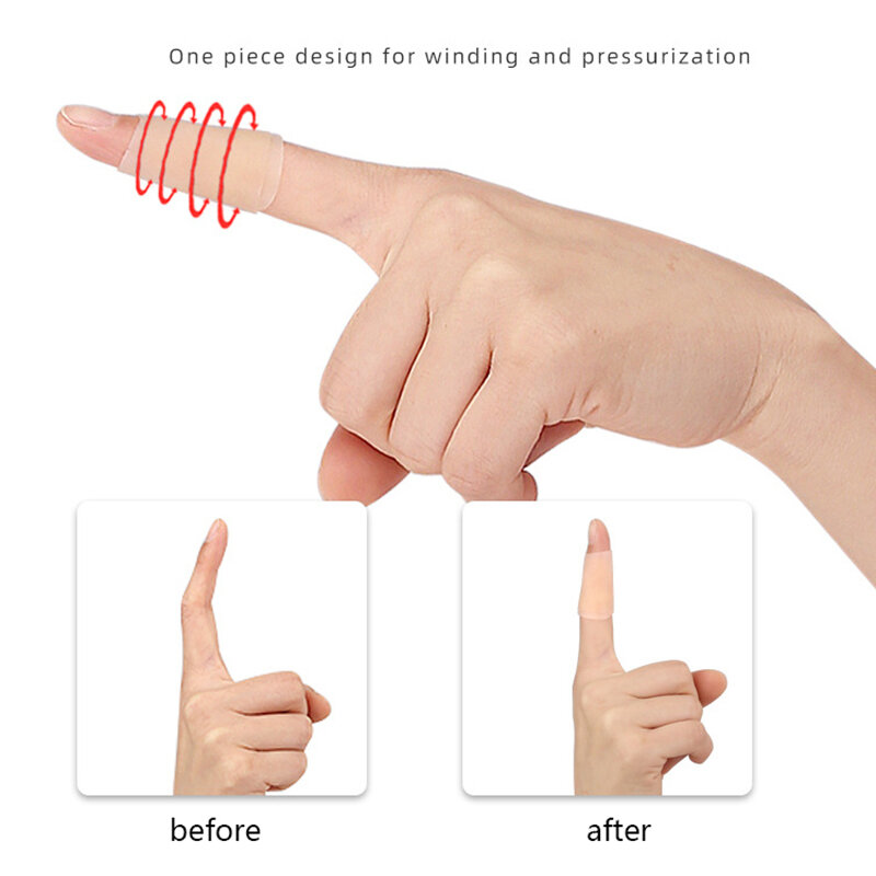 Силиконовая защитная накладка для пальцев, компрессионная Водонепроницаемая Мягкая дышащая обезболивающая повязка для пальцев