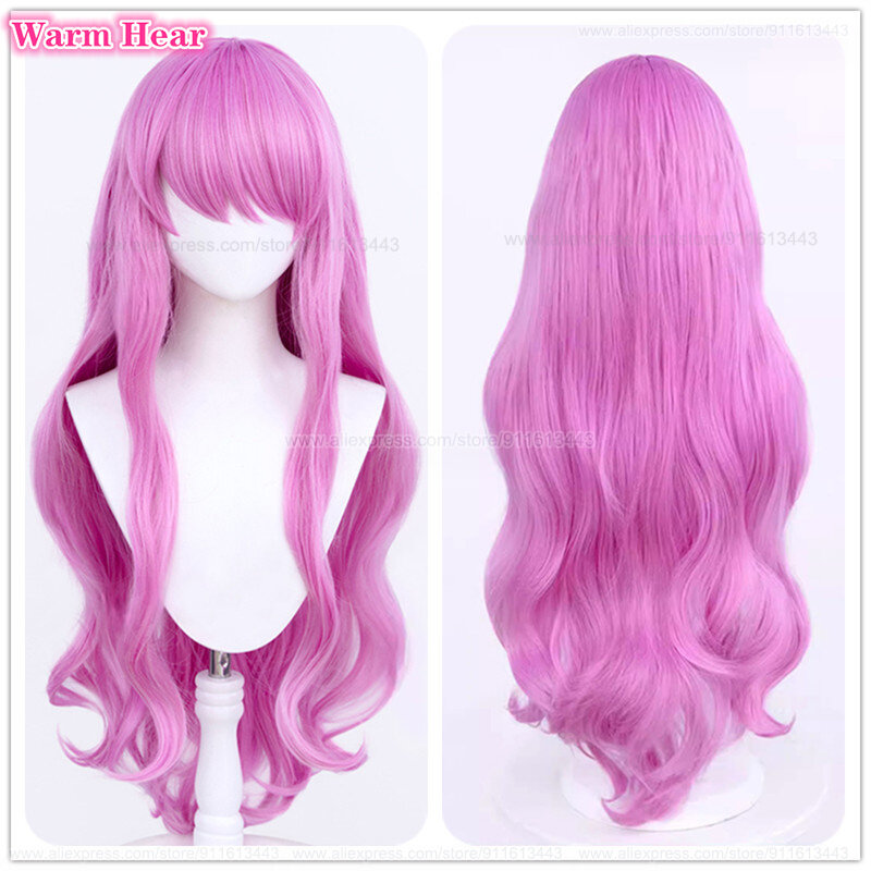 ¡Nuevo! Tengeiji-Peluca de cabello rizado púrpura para mujer, cabellera sintética resistente al calor, de 90cm de largo, para fiesta de Halloween, 2024