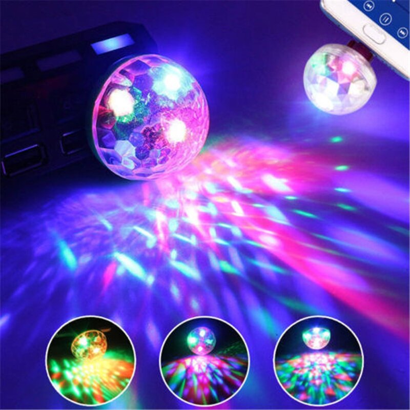 Stage Light Party Mini Effect Usb Dj Disco Car Atmosphere Rgb Music Lamp Home To Apple Android Phone Led Small Magic Ball