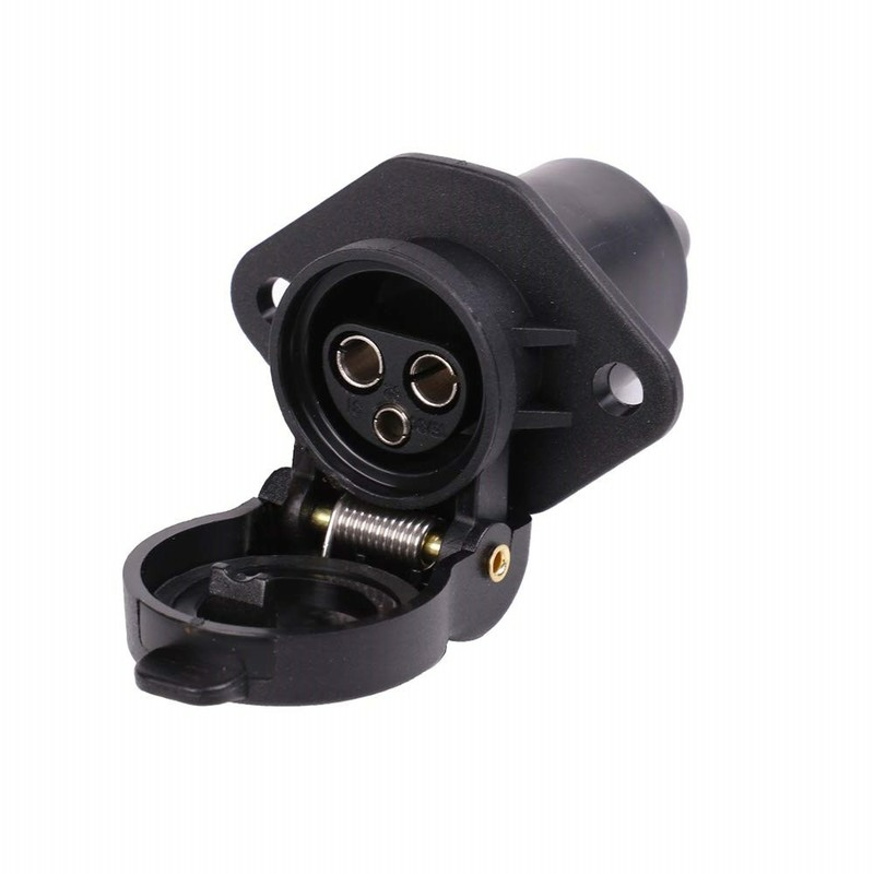 Wtyczka przyczepy Adapter Motorhome gniazdo elektryczne złącze przyczepa ciągnik gniazdo wtykowe 3-pin do DIN 72575 + DIN 9680 6-24 v