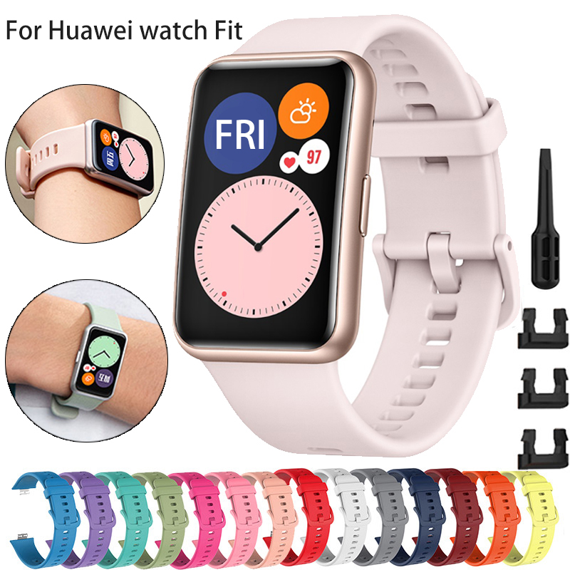 Pulseira de Silicone para Huawei Watch, Pulseira de Substituição Acessórios Smartwatch, Pulseira para Presente, Ajuste para Presente