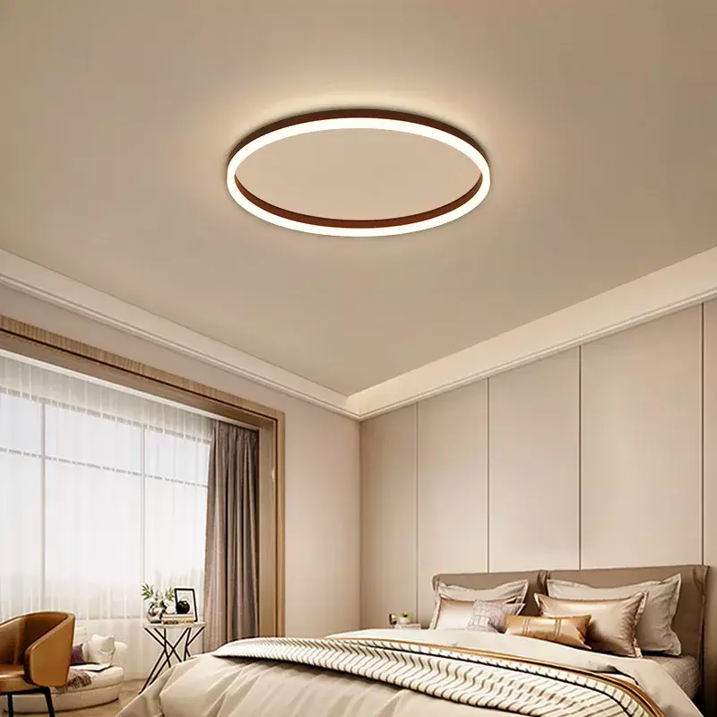 Современная круглая Светодиодная потолочная лампа с регулируемой яркостью для гостиной, балкона, детской, спальни, потолочный светильник, домашний декор, светильник для помещений