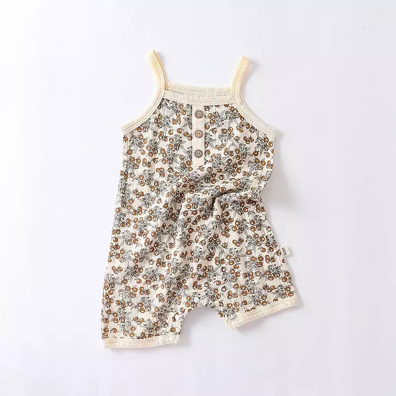 0-24M neonato neonato maschi vestiti per ragazze estate cotone pagliaccetto senza maniche tuta carino dolce vestito appena nato
