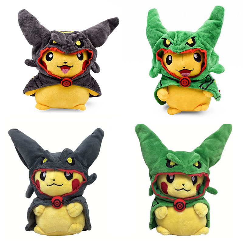 Mega Rayquaza-peluches brillantes de Pokémon para niños, muñecos de dibujos animados de felpa, Pikachu Cos Rayquaza, regalo de Navidad