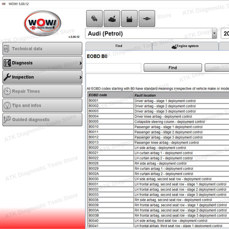 2023 hot w-urt-h W-O-W v5.00.12 wow 5.00.8 r2 Software mehrsprachig mit kengen für tcs Multi-Diag Autos Diagnose tool