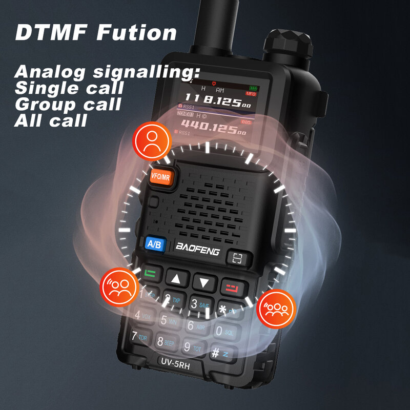 Sześciozakresowe 10-watowe walkie talkie Baofeng UV-5RH