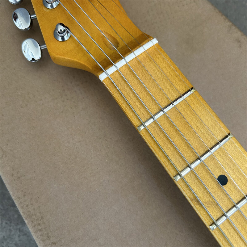 Tersedia, nitro dicat kayu abu gitar listrik, warna matahari terbenam, pengiriman gratis, grosir dan ritel