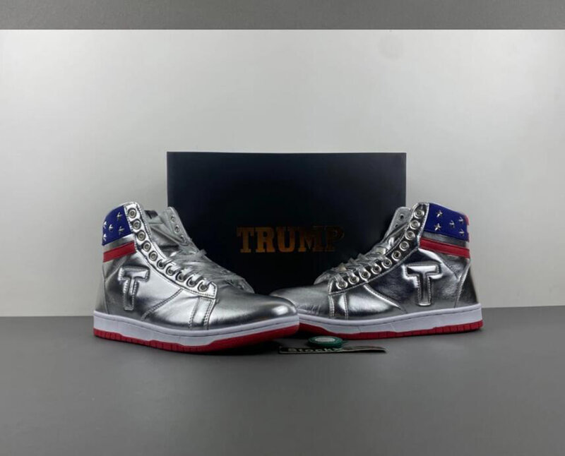 2024 MAGA Trump Sneakers Never Surrender Pro Donald Distressed High Top Gold Sneakers Gym Shoes Men's Casual Boots Road Sneakers