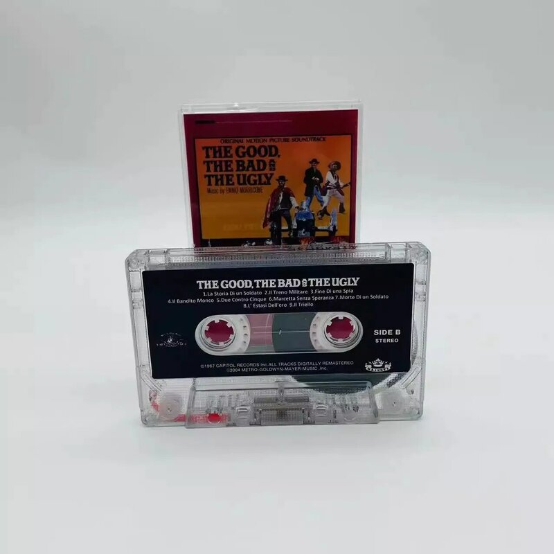 Cinta de grabación de música clásica The Good The Bad And The Ugly, Ennio Morricone, OST, Cassette, Cosplay, Walkman, caja de bandas sonoras