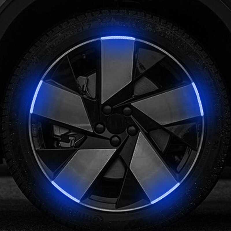 20 stücke Auto Radnabe reflektierende Aufkleber Reifen Felge reflektierende Streifen leuchtend für Nacht fahren Auto Fahrrad Motorrad Rad Aufkleber