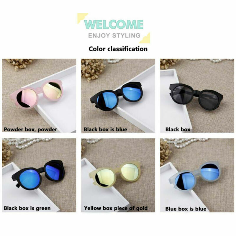 아동용 패션 선글라스 쉐이드, 밝은 렌즈, UV400 보호 선글라스, 컬러 어린이 해변 장난감, 2-8 세