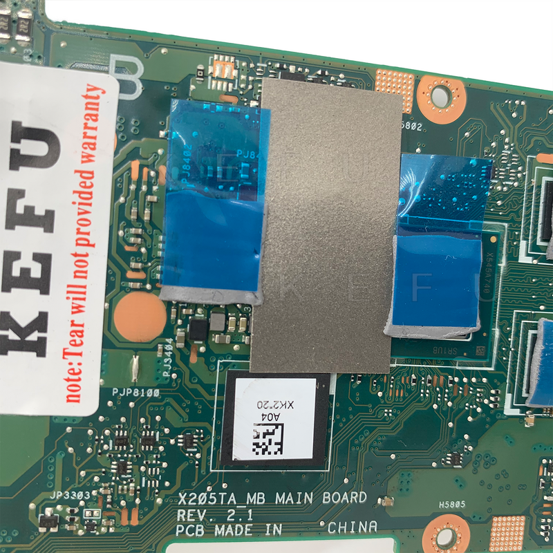 KEFU Mainboard X205TA Motherboard Laptop Z3735F, 2GB-RAM 32G/64 g-ssd Notebook Mainboard untuk ASUS EeeBook X205 X205T X205TAW