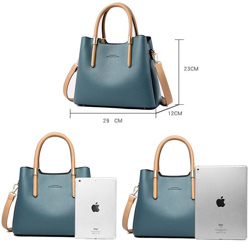 女性用ソフトレザーショルダーバッグ,大容量バッグ,カジュアルショッピングバッグ,高級ブランド,高品質,2022