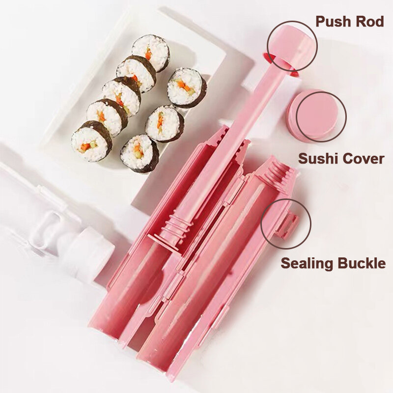 Snelle Sushi Maker Japanse Roller Rijstvorm Bazooka Groentevlees Rollend Gereedschap Doe-Het-Zelf Sushi Maken Machine Keuken Gadgets Gereedschap