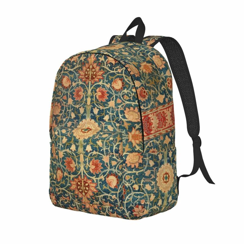 William Morris Backpack for Boy Girl Kids Student School Bookbag European Vintage Floral Canvas Daypack Kindergarten Primary Bag