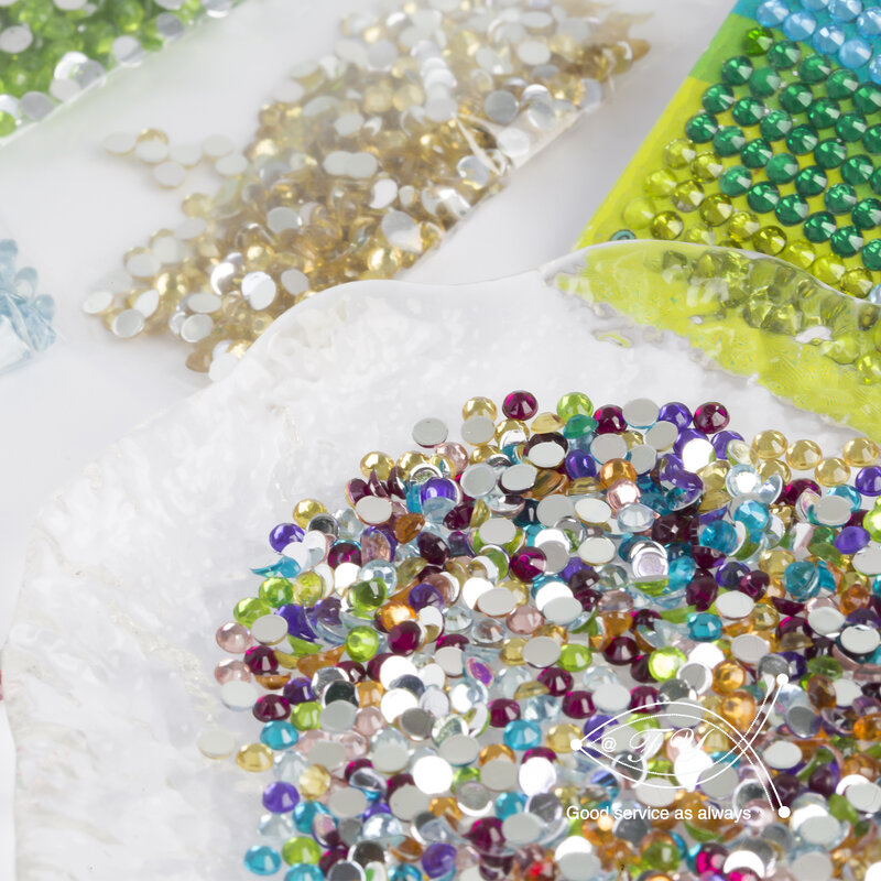 20 Cores Rhinestone Beads Mosaico para 5D Pintura Diamante Acessórios, Cristal Diamante Pintura Brocas Quadrado 2.5mm