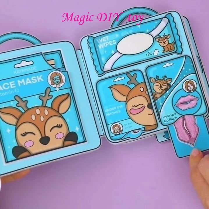 Ganti Makeup kertas boneka anak Manual tangan buku bahan paket dekompresi menyembuhkan permainan tenang buku Pinch musik