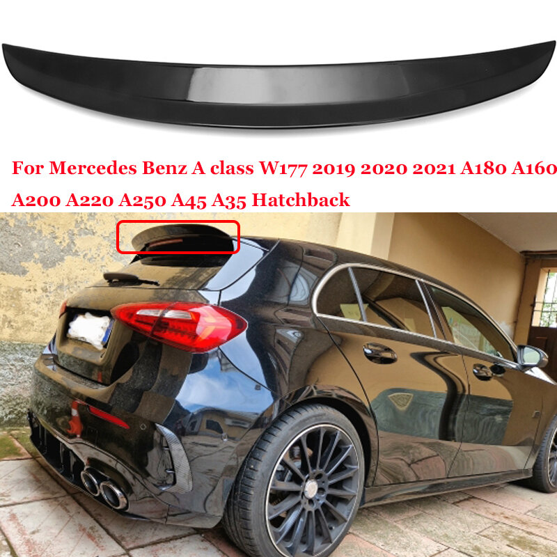 ABS Glossy Rear Trunk Spoiler for Mercedes Benz A class W177 2019 2020 2021 A180 A160 A200 A220 A250 A45 A35 Hatchback Tail Wing