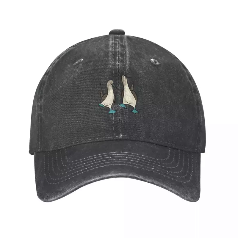 Голубая Ковбойская шапка с птицами, модная шапка для папы, мужская и женская