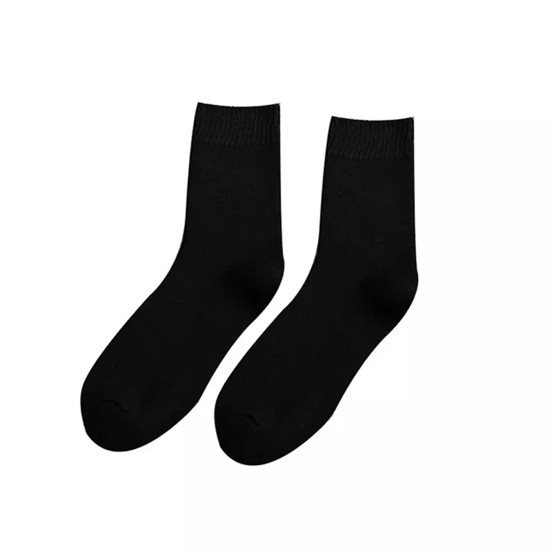 Men's oversized spring/summer socks absorb sweat and breathable sports solid color short tube heated socks