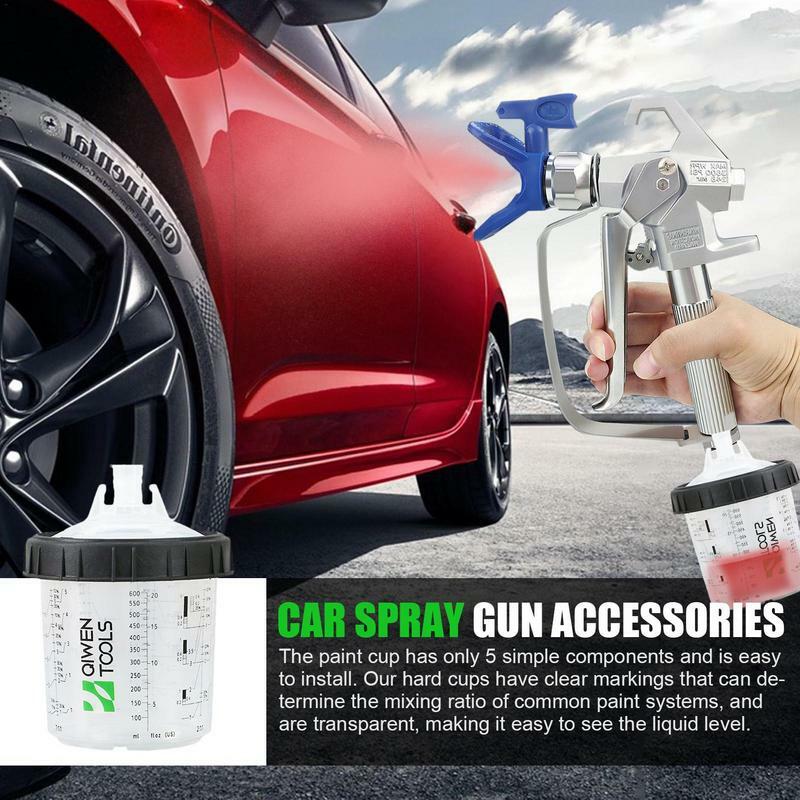 Paint System Hard Cup Reusable Car Painting Kit Paint Tools & Equipment With 50 Cup & Lids System Spray Guns & Accessories