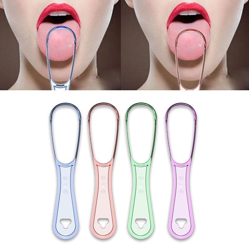 Tongue Scraper For Adult Reusable Tongue Cleaning Tool Food Grade Plastic Mouth Scraper Washable Oral Hygiene Care Appliances