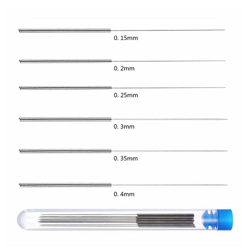 10PCS Stainless Steel Nozzle Cleaning Needles Tool 0.15/0.2/0.25/0.3/0.4/0.5/0.6/0.8/1.0mm PCB Drill Bit Drill 3D Printer Parts