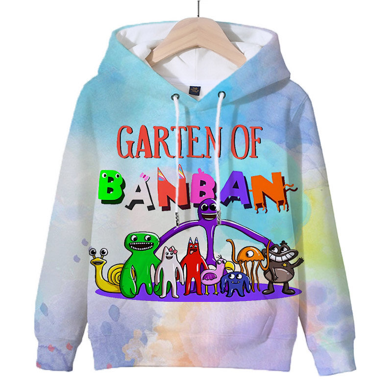 Garten Of BanBan-Sweat à capuche pour enfants, sweats à capuche Anime, pulls de dessin animé PVD, vêtements Harajuku pour enfants, printemps, automne