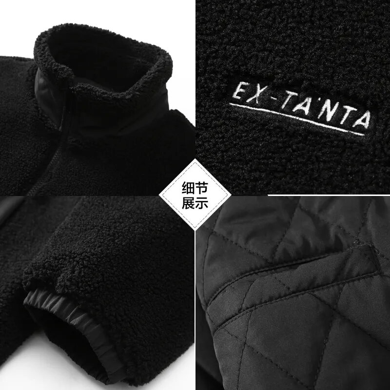 Autunno inverno nuovi uomini versione coreana addensato caldo cappotto di cotone in pile di agnello coppia di moda Versatile giacca a vento cappotto da ragazza