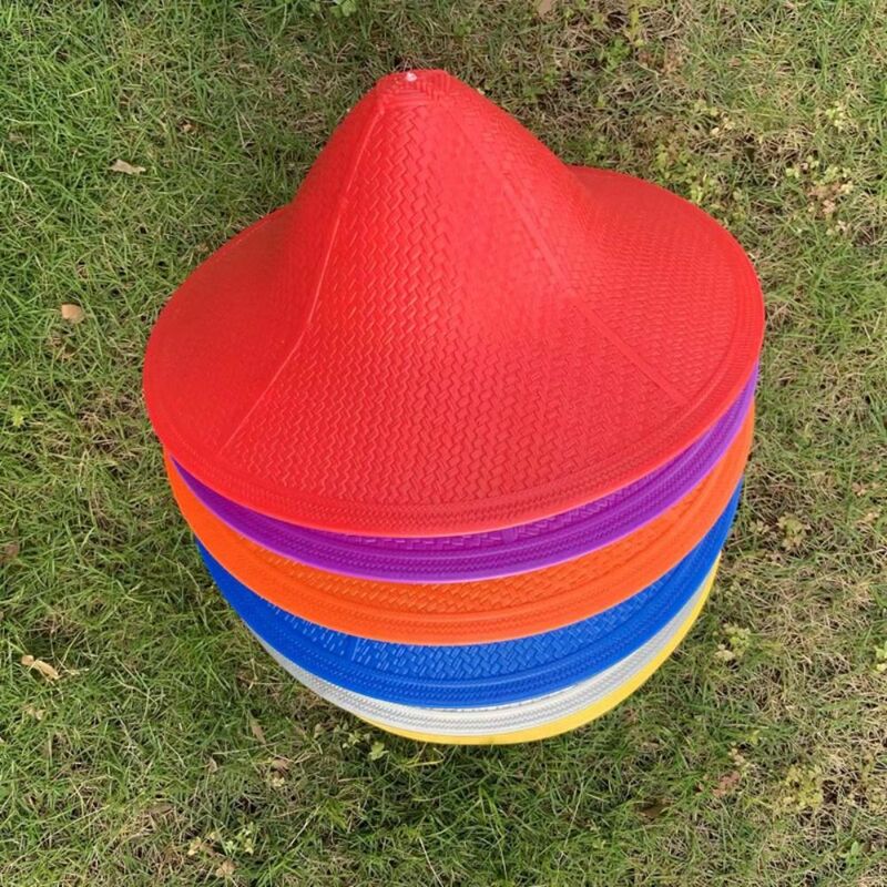 Topi plastik anak-anak, 6 warna, kualitas tinggi 38cm, tahap pertama Juni, topi pertunjukan dansa, topi properti dansa anak-anak