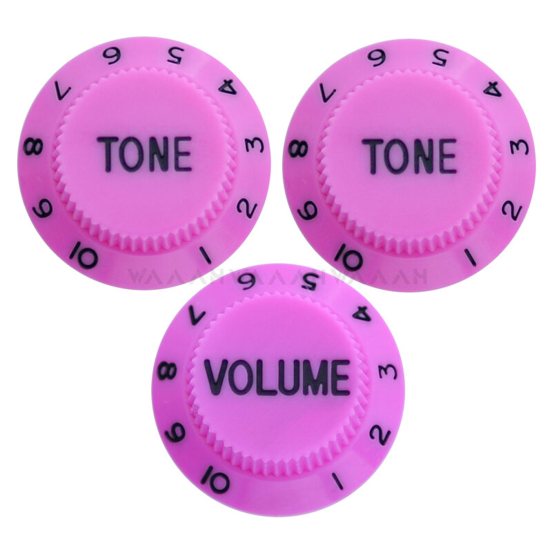 Perillas de Control de plástico para guitarra eléctrica, perilla de volumen de tono, accesorios de guitarra DIY, 1 Juego (3 piezas)