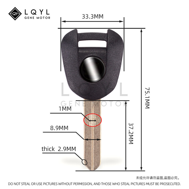 LQYL nuova chiave vuota moto sostituire chiavi non tagliate per HONDA CBR600RR CBR1000RR CB650F CB500X VFR800 CBR1000 NC700 NC750 X CBR250
