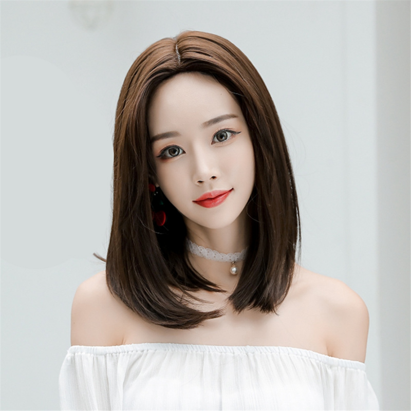 Perruque Bob Bobo grise pour femmes, perruque courte et lisse d'aspect naturel pour 03/Korea Vervoltage