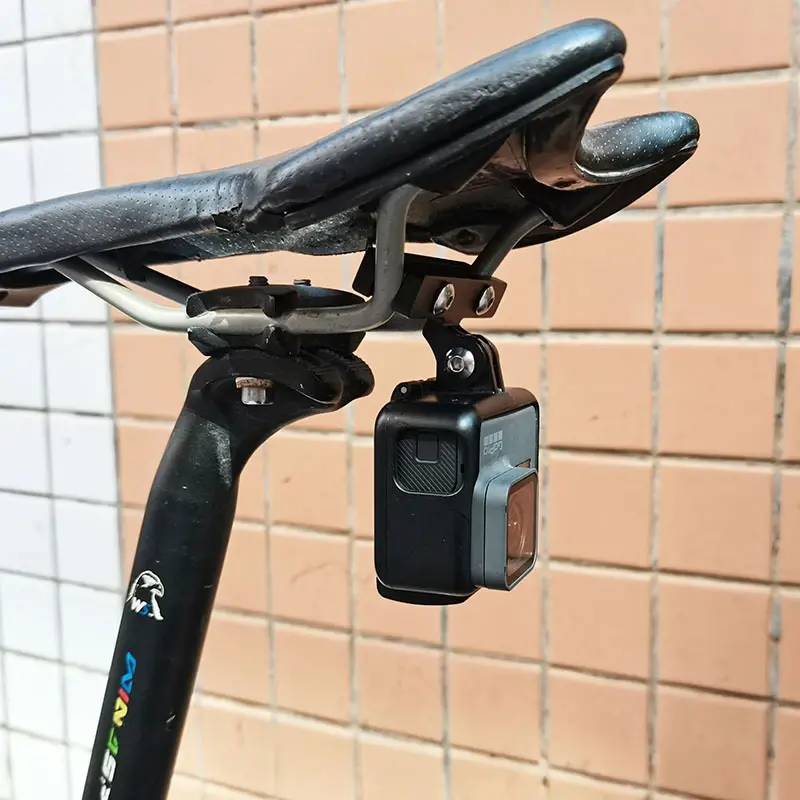 دراجة هوائية جبلية سوداء السرج كليب IAMOK سبائك الألومنيوم الحركة كاميرا قاعدة GoPro توسيع قوس دراجة اكسسوارات