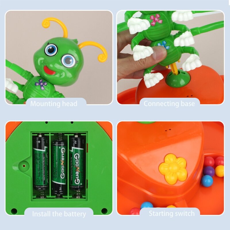Mainan Ulat Tari Goyang Elektrik Keseimbangan Permainan Menyenangkan untuk Anak-anak