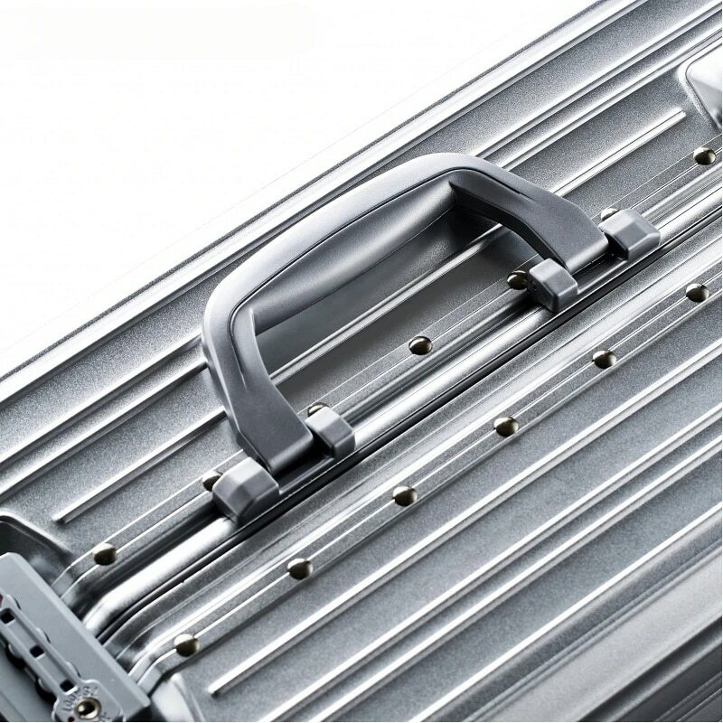Классический чемодан из алюминиевого сплава, универсальный Дорожный чемодан на колесиках, мужская и женская сумка для посадки на 20 дюймов